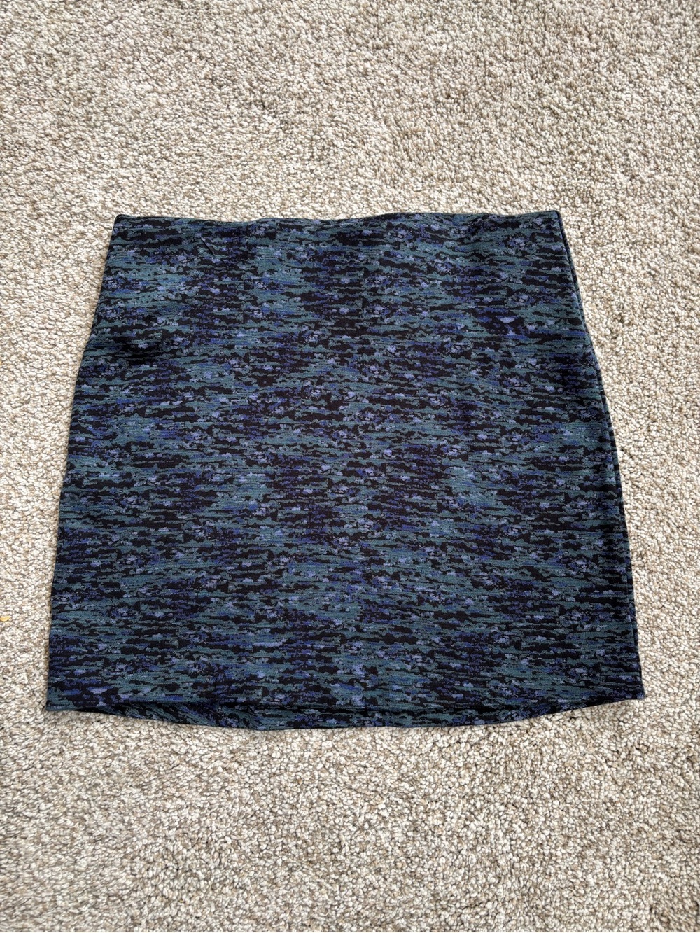 BCBG Generation Navy, Green and Black Mini Skirt